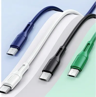 Produktbild von Usams U68 Microusb 2A Schnellladekabel 1M Schwarz/Schwarz Sj502Usb01 (Us-Sj502)