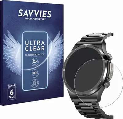 Produktbild von 6x Für Banlvs Smartwatch 1.39" Schutzfolie Savvies Displayschutz Display Schutz Folie Klar Transparent