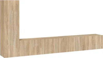 Produktbild von vidaXL 3-tlg. TV-Schrank-Set Sonoma-Eiche Holzwerkstoff