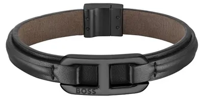 Produktbild von Stylisches schwarzes Lederarmband Code 1580784 - Lä nge: 19 cm