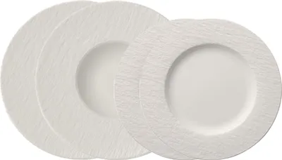 Zdjęcie produktu dla Zestaw talerzy Villeroy & Boch Manufacture Rock 4-częściowy biały