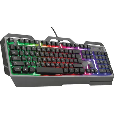 Produktbild von Trust GXT 856 Torac, Kabelgebunden, USB, Membran Key Switch, QWERTY, RGB-LED, Schwarz