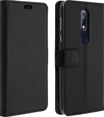 Obrázek produktu pro Avizar, flipový kryt Nokia 7.1 se sloty na karty a funkcí stojánku, černý