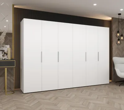 Obrázok produktu pre Šatníková skriňa 300 cm TUANA - biela / kašmír