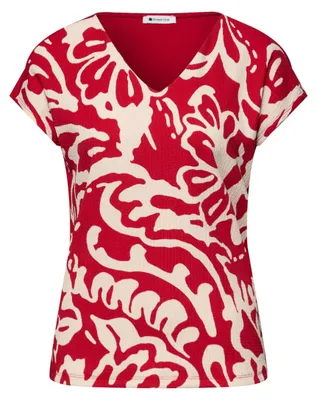 Produktbild von Street One printed structure mat-mix shir salsa red 44