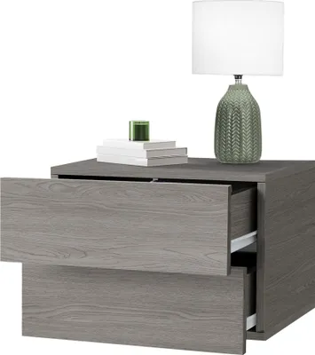 Obrázek produktu pro ML-Design závěsný noční stolek se 2 zásuvkami, 42x29x30 cm, tmavě šedý