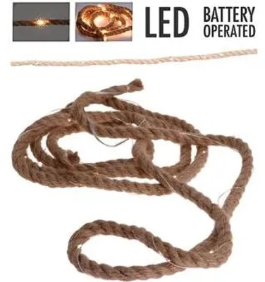 Produktbild von Lichterkette am Juteseil mit LED- Lampen, Länge 1,50 m