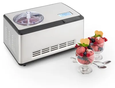 Obrázok produktu pre Klarstein Dolce Bacio Kompresný zmrzlinovač, 2 l, 180W, časovač, LCD, strieborný
