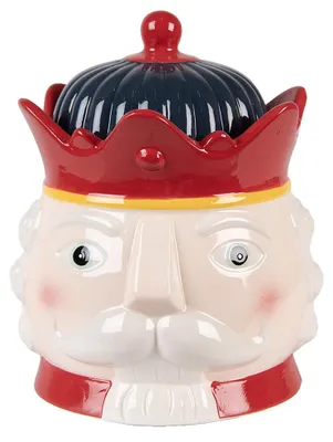 Produktbild von Clayre & Eef Vorratsglas Nussknacker Ø 16x19 cm Rot Keramik