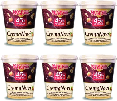Produktbild von NOVI Sammel 6 Stück Cream Streich 45% Nocciole 200 Gramm Süßen Snacks