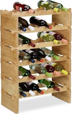 Image de Casier à vin empilable en bambou
