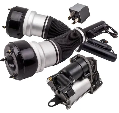 Image de 3 amortisseurs pour Mercedes Classe S W221 S500 (suspension pneumatique avant) + compresseur