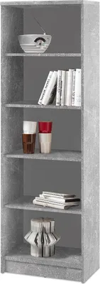 Zdjęcie produktu dla Regal >Olli< in Beton - 54x148x34cm (BxHxT)
