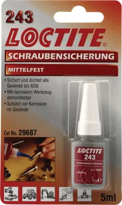 Obrázek produktu pro LOCTITE L243 Speciální lepidlo LOCTITE SCREW SECURING, lahvička 5 ml