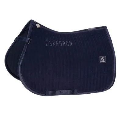 Produktbild von Eskadron Classic Sports Schabracke " CORD EMBLEM " mit Cord-Obermaterial Form - Vielseitigkeit Farbe - navy