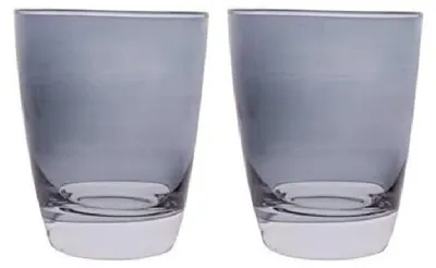2 Wassergläser aus Glas, 30 cl, spülmaschinengeeignet, Grau