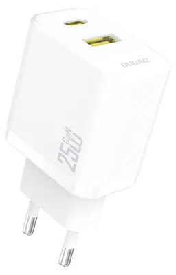 Obrázok produktu pre DUDAO Dudao A26TEU Adapter 25Watt GaN 1xUSB-C 1xUSB-A Hvid