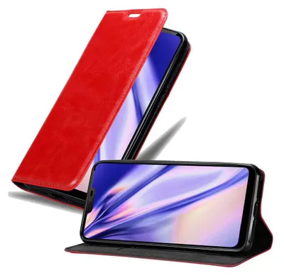 Produktbild von Cadorabo Hülle für LG G7 ThinQ / FIT / ONE Schutz Hülle in Rot Handyhülle Etui Case Cover Magnetverschluss