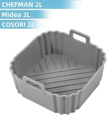 Produktbild von Silikonische Airfryer-Bakmatten, set von 4, herstellbar, antiaanbak, leicht zu reinigen, Wäscharmig, für 2-Liter-Airfryer geeignet