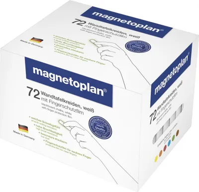 Obrázok produktu pre Magnetoplan 12305 krieda, biela, zaoblená 72 kusov