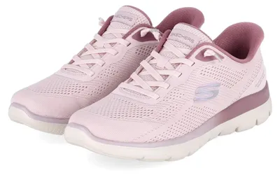 Immagine prodotto di Skechers, scarpe da ginnastica slip-on da donna, modello SUMMITS, colore rosa, realizzate in tessuto e materiali sintetici, taglia: 37½
