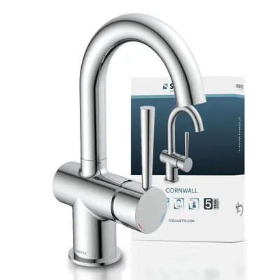 Produktbild von SCHÜTTE Waschtischarmatur CORNWALL, Wasserhahn Bad, Mischbatterie Waschbecken, Chrom