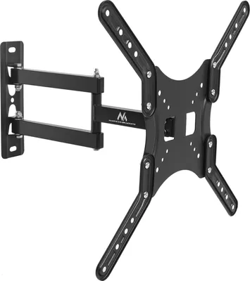 A black metal TV wall mount is shown against a white background.