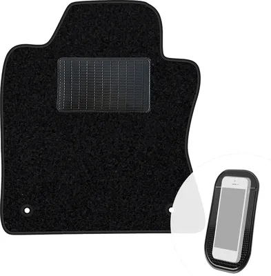 Produktbild von moto-MOLTICO Fahrer Fußmatte Auto Velours Fahrerseite Autoteppiche Schwarz Fahrermatte 1-teilig passend für Toyota Yaris III Hybrid 2011-2019