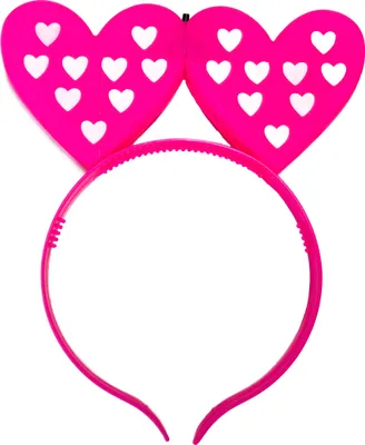 Produktbild von LED Haarreif Herz-KRONE verschiedene Farben, blinkend und leuchtend mit 2 Herzen - Prinzessin, König, Party Karneval Geburtstag Motto Party Fasching