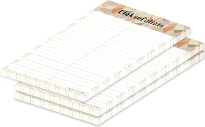 Produktbild von PRICARO Einkaufsliste "Zigzag", magnetisch, A5, 50 Blatt, 3 Stück