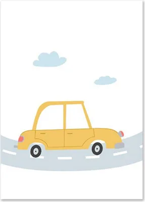 Produktbild von TPFLiving Kunstdruck LW-1020 (OHNE RAHMEN) Poster - Leinwand - Wandbild - Hochauflösender Giclée-Druck, langlebig und hochwertig - Autos für Kinderzimmer -  - Größe: 30x42cm