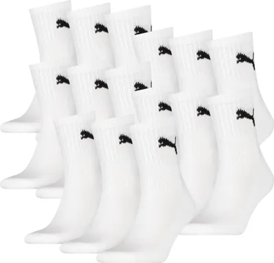 Produktbild von 15 Paar Uni Puma Short Crew Sportsocken in Weiß Größe 47-49