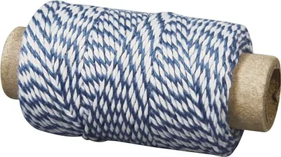 Produktbild von Blau-weißes zweifarbiges Garn 35 m x ø 1 mm