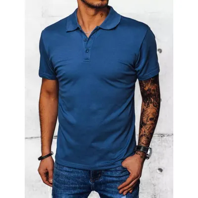 Imagen del producto de Camisa de manga corta para hombre, modelo Q01, color azul, talla XL
