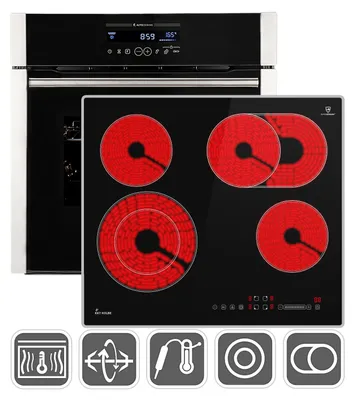 Image de Cuisinière: 60cm Four encastrable EB8016ED + 59cm Plaque Eletrique CH5901AL