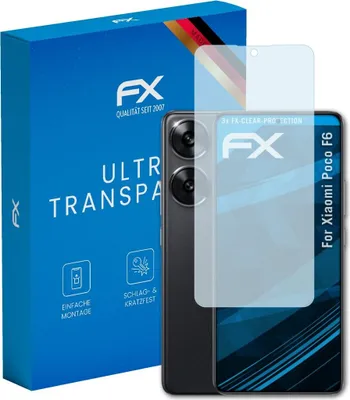 Produktbild von atFoliX FX-Clear 3x Schutzfolie kompatibel mit Xiaomi Poco F6 Displayschutzfolie