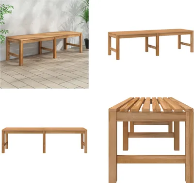 Imagen del producto de vidaXL Banco de jardín de 150 cm, madera maciza de teca - Banco - Bancos - Banco de jardín - Bancos de jardín