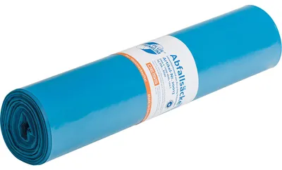 Produktbild von Neutralware Müllsack PREMIUM-Plus Typ 60 70 x 110 cm (B x H) 120l Polyethylen recycelt blau 25 St./Pack.