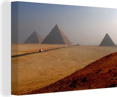 Produktbild von OneMillionCanvasses® - Leinwandbilder - 150x100 cm, Auf dem Weg zu den Pyramiden von Gizeh, Wandbilder Kunstdruck Wanddekoration