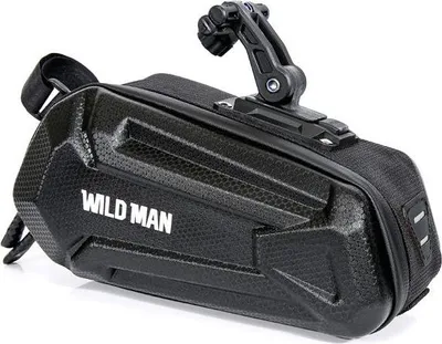 Produktbild von WILDMAN Reisetasche unter dem Fahrradsattel mit Reißverschluss 1,2L XT7 schwarz