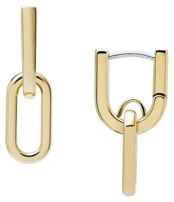 Produktbild von Fossil Damen Goldfarbener Edelstahl mit Ringverschluss Ohrringe