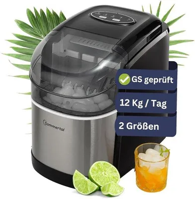 Zdjęcie produktu dla Kompaktowa maszyna do lodu w kostkach o dużej wydajności, 12 kg dziennie, 2 rozmiary