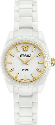 Produktbild von Versace Uhr Damen DV One Mini Weiß Keramik VE9F00224
