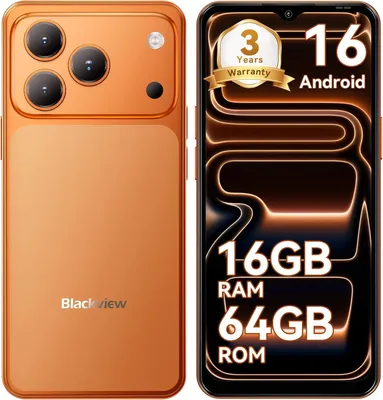 Produktbild von Blackview WAVE 7C Handy,6.56"Display, 16GB+64GB/2TB TF, Android 16,Face ID,5000mAh,32MP+13MP,Dual-SIM, IP54,OTG-Unterstützung,3 Slots