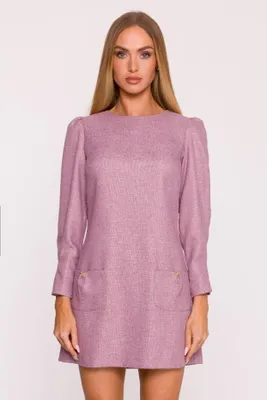 Productafbeelding van Made of Emotion, dames mini-jurk, model Bibang M870, kleur marsala, maat M