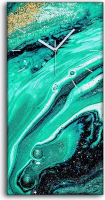 Produktbild von Wanduhr Bürouhr Leinwand Bild Geräuschlos 30x60 Malerei Abstrakte Kunst - weiße Hände