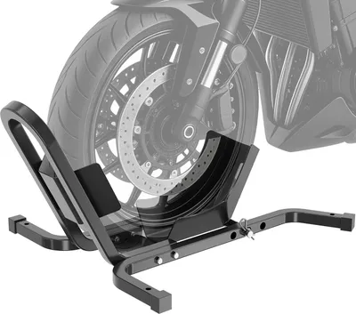 Productafbeelding van Motorstandaard voor voorwiel, geschikt voor banden van 17 tot 21 inch en 60 tot 120 mm breed