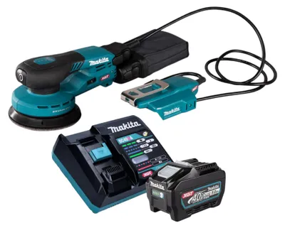 Imagen del producto de Makita BO 003 CGT101 Lijadora rotorbital sin cable 40 V máx. 125 mm 3,0 mm carrera Sin escobillas + 1x batería 5,0 Ah + cargador