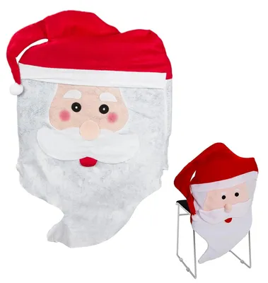 Obrázok produktu pre Vianočný poťah na stoličku s motívom Santa Clausa, 44 x 74 cm, ideálny