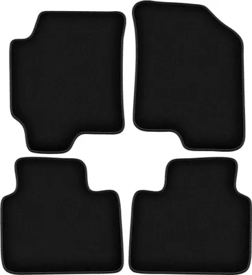 Obrázek produktu pro Velurové autokoberce na míru pro Hyundai Elantra III (2000-2006, sedan) černé, sada 4 ks, s úchyty